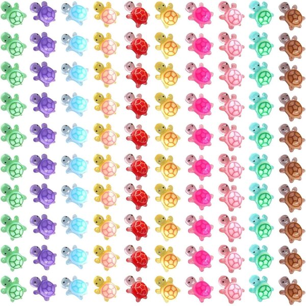 Figurine Miniatura Tartarughe 100pz Luminescenti per Giardini delle Fate e Hobby Creativi