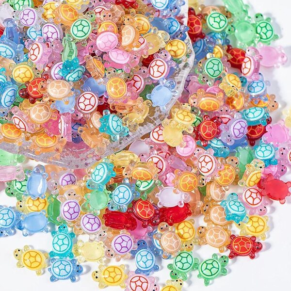 Figurine Miniatura Tartarughe 100pz Luminescenti per Giardini delle Fate e Hobby Creativi