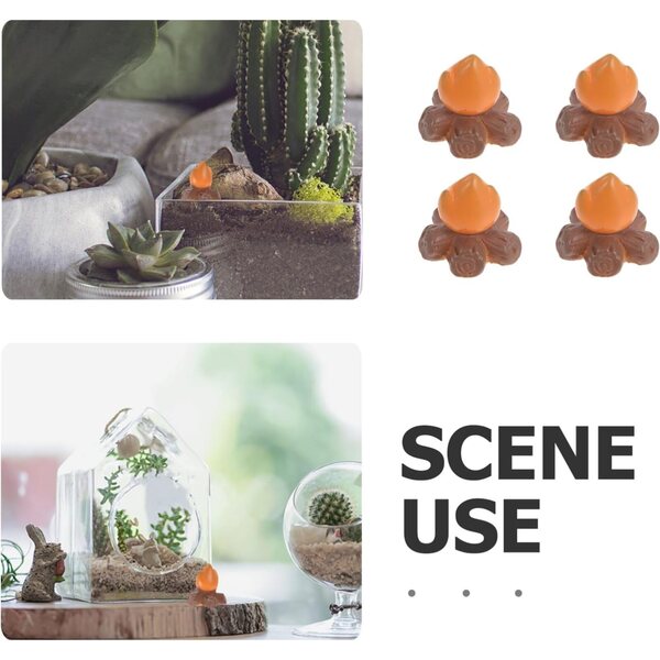 20 pezzi Falò in Miniatura per Decorazioni Giardino e Micro Paesaggi KOCKSHION