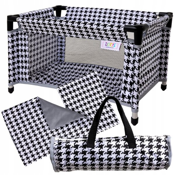 Letto grande per bambole Doris con borsa, copertina e cuscino inclusi