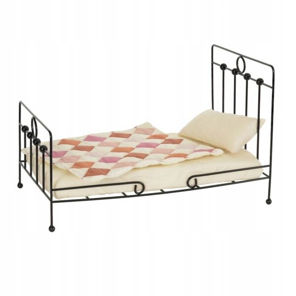 Egmont Toys Puppenbett aus Metall mit Matratze und Patchworkdecke