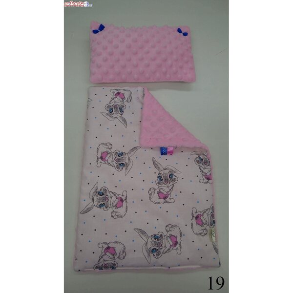 Komplettes Puppenbettwäscheset mit individuell anpassbarer Decke und Kissen