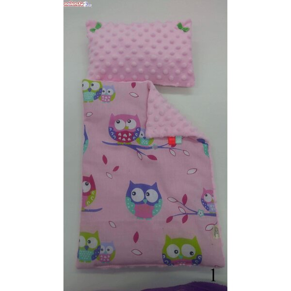 Komplettes Puppenbettwäscheset mit individuell anpassbarer Decke und Kissen