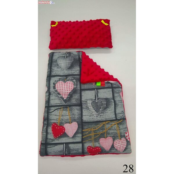 Komplettes Puppenbettwäscheset mit individuell anpassbarer Decke und Kissen