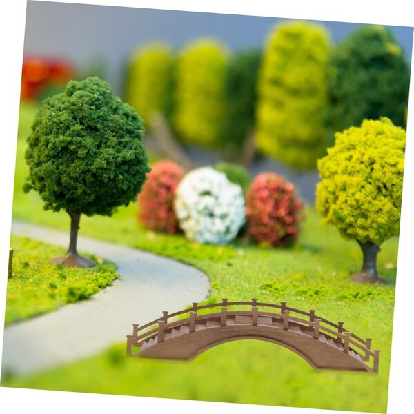 Levemolo Miniatur-Holzbrücke für Gartendekorationen und Miniaturszenen
