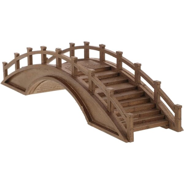 Levemolo Miniatur-Holzbrücke für Gartendekorationen und Miniaturszenen
