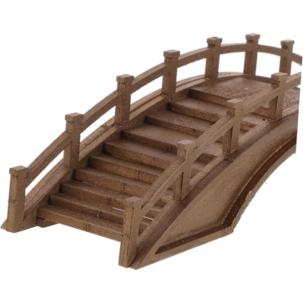 Mini Ponte in Legno per Decorazioni da Giardino e Scene Fai da Te 20x5x5 cm