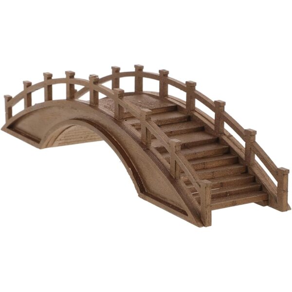 Mini Ponte in Legno per Decorazioni da Giardino e Scene Fai da Te 20x5x5 cm