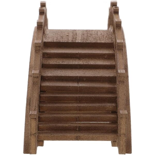 Mini Ponte in Legno per Decorazioni da Giardino e Scene Fai da Te 20x5x5 cm