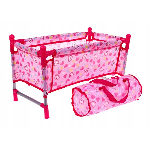 Set Accessori per Bambole con Lettino, Passeggino e Seggiolone Ramiz per Bambini 3+