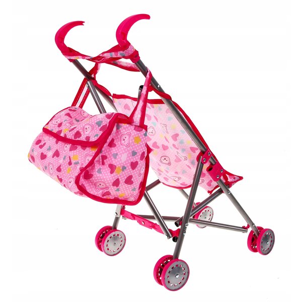 Set Accessori per Bambole con Lettino, Passeggino e Seggiolone Ramiz per Bambini 3+