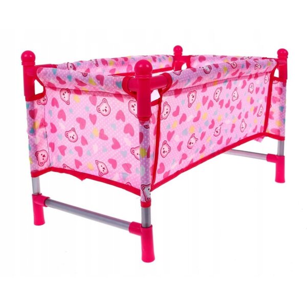 Set Accessori per Bambole con Lettino, Passeggino e Seggiolone Ramiz per Bambini 3+
