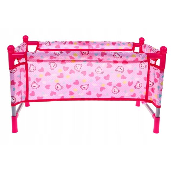 Set Accessori per Bambole con Lettino, Passeggino e Seggiolone Ramiz per Bambini 3+
