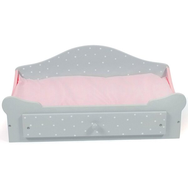 Bayer Chic Puppenbett aus Holz mit Matratze und Wäschefach