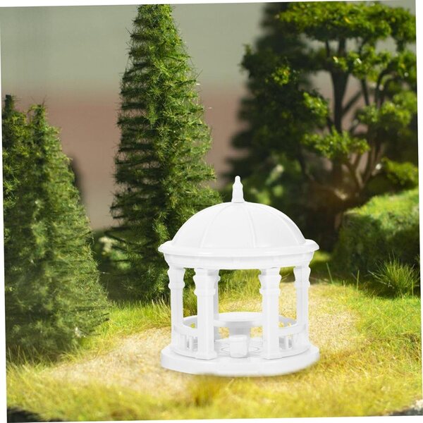 Abaodam 2 Stück Gartendekorationen ABS Mini-Pavillon für Bonsai und Miniaturen