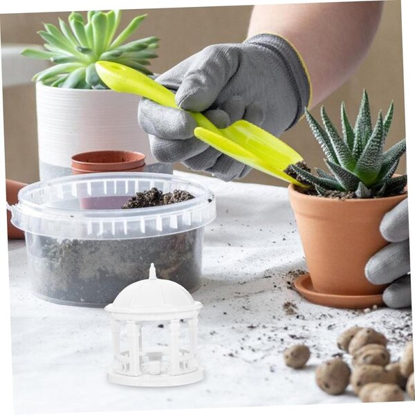 Abaodam 2 Stück Gartendekorationen ABS Mini-Pavillon für Bonsai und Miniaturen