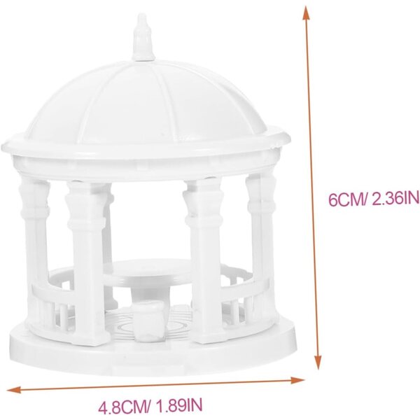 Abaodam 2 Stück Gartendekorationen ABS Mini-Pavillon für Bonsai und Miniaturen