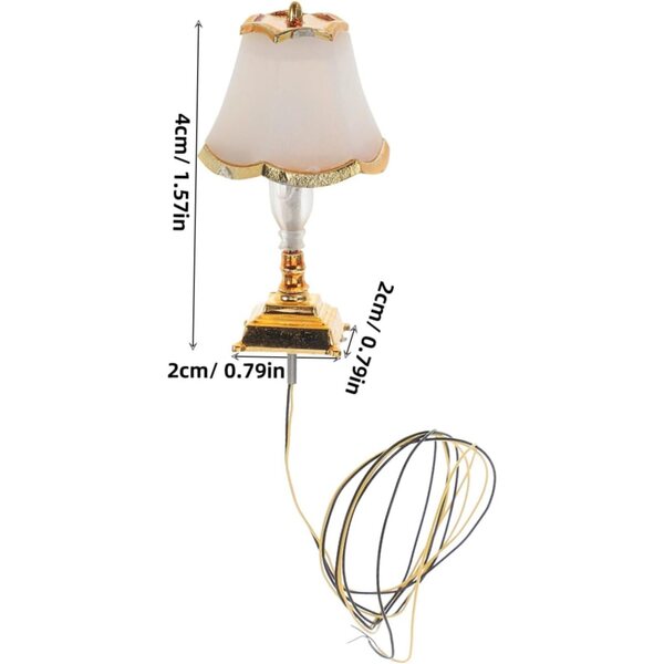Garneck Mini Lampada da Scrivania LED Vintage in Miniatura per Casa delle Bambole