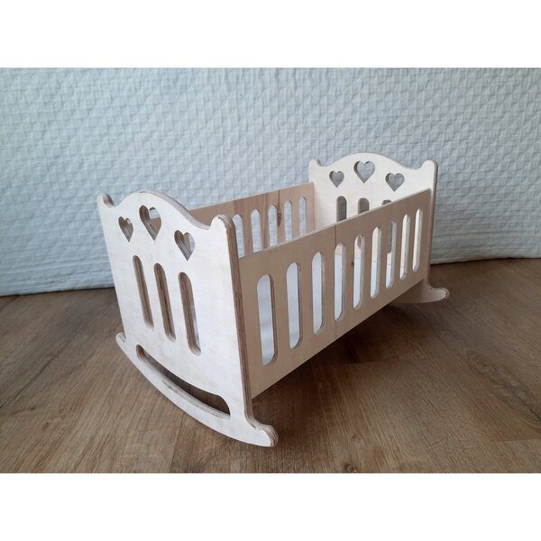 Culla letto Montessori in legno per bambole fino a 43 cm, giocattolo educativo