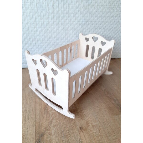 Culla letto Montessori in legno per bambole fino a 43 cm, giocattolo educativo