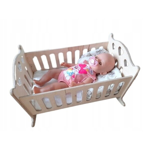 Culla letto Montessori in legno per bambole fino a 43 cm, giocattolo educativo
