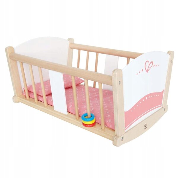 Hape Holzbett für Puppen, umweltfreundlich und sicher für Kinder ab 3 Jahren