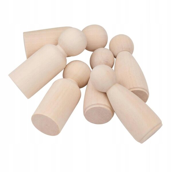 Set 20 Lallke di Legno Grezze per Creazioni Manuali e Decorazioni