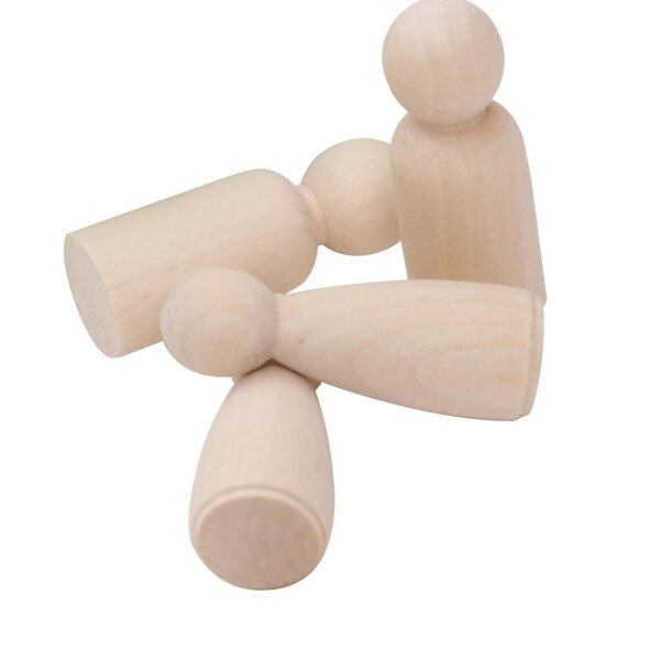 Set 20 Lallke di Legno Grezze per Creazioni Manuali e Decorazioni