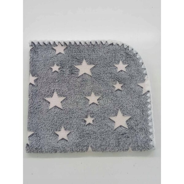 Zachte dubbelzijdige deken voor poppen, 53x50 cm, sterpatroon, gecertificeerd. Oeko-Tex