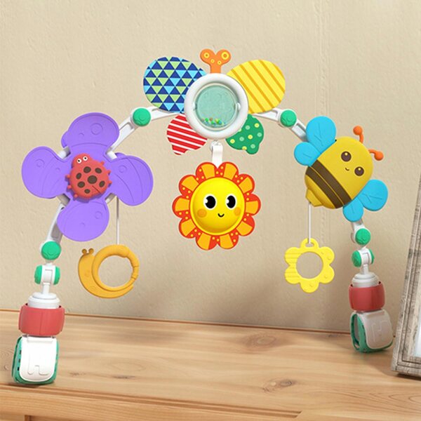 Hängespiel für Babys mit verstellbaren Clips und Schmetterlingsmotiv