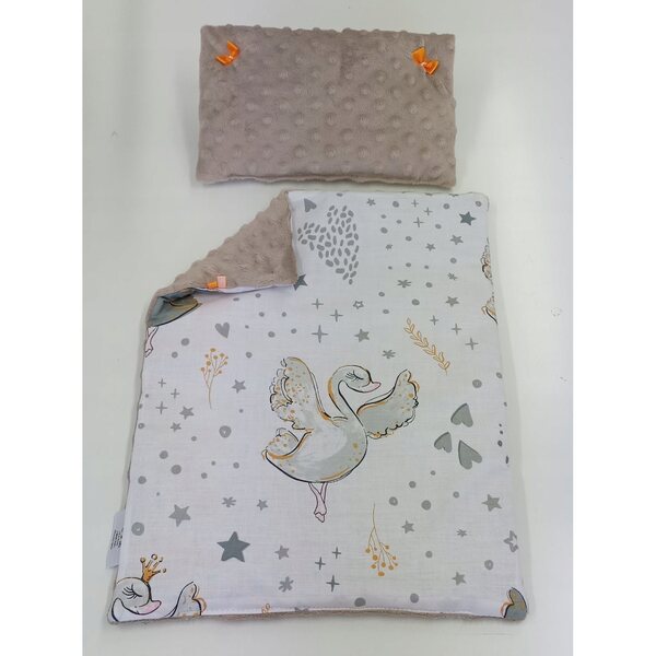 Buntes Bettwäscheset für Puppen mit weichem Bezug und Kissen
