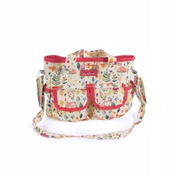 LA NINA Valeria: Borsa passeggino 21x16x10 cm, cotone, rosso