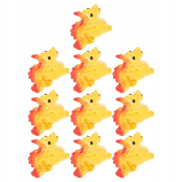 10 gelbe Mini-Drachenfiguren aus Harz für einzigartige und widerstandsfähige Dekorationen