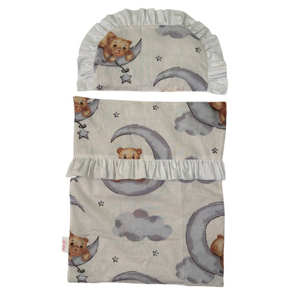SELINE SLEEP Puppenbettwäsche, Bettdecke und Kissenset, polnische Produktion