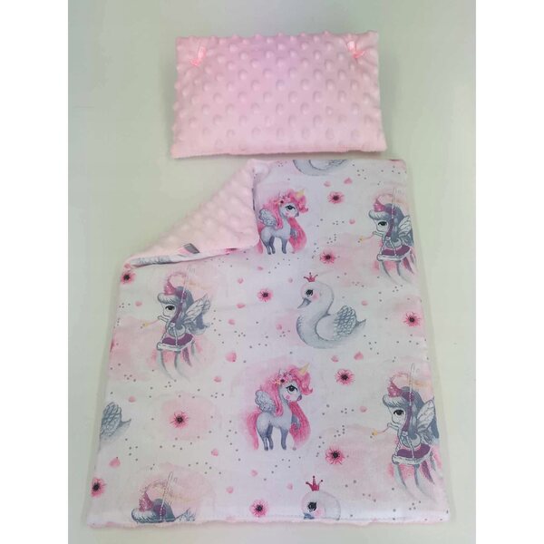 Komplettes Bettwäscheset für Baby Born-Puppen mit Minky-Stoff und hypoallergener Polsterung