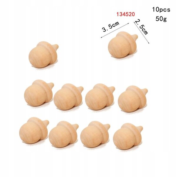 Natürliche Holzpuppenkörper zum Dekorieren, 10 Stück, 3,5 x 2,5 cm, zum Selbermachen