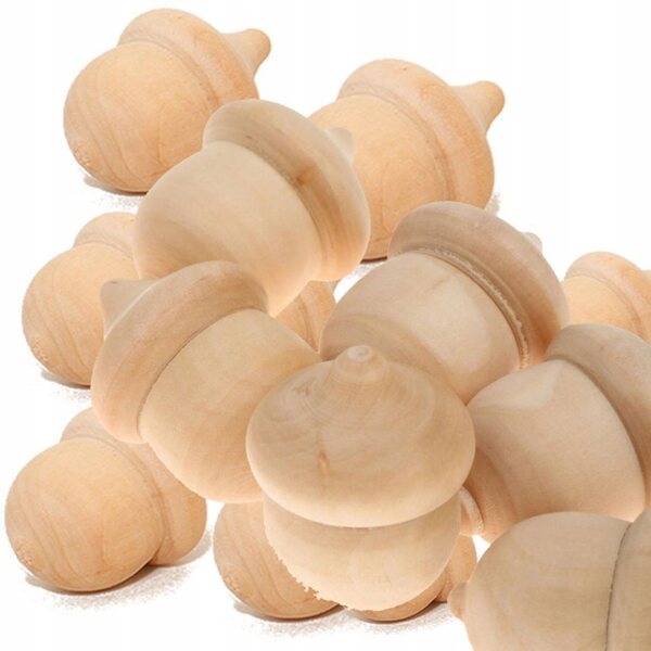 Natürliche Holzpuppenkörper zum Dekorieren, 10 Stück, 3,5 x 2,5 cm, zum Selbermachen