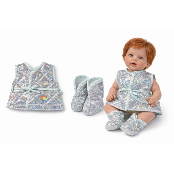 Outfit für Puppe 45-50 cm Weste und handgefertigte Schuhe Pracownia OLO