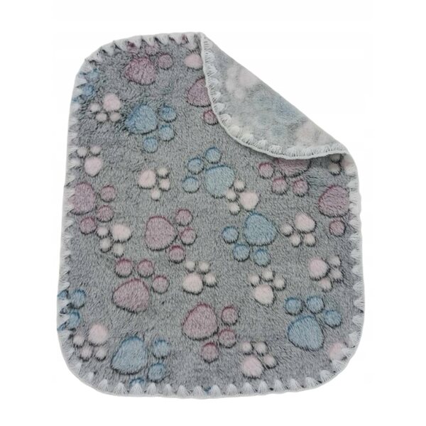Doppelseitige Decke für Puppen, weich und flauschig, 31 x 24 cm, ideal für Kinder ab 12 Monaten