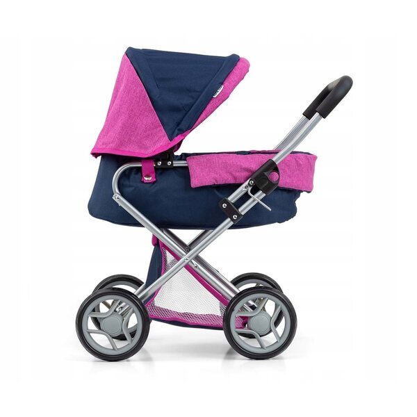 Passeggino per bambole Milly Mally Alice Navy con navicella removibile e accessori