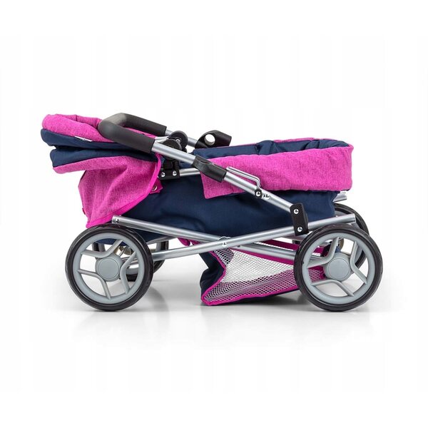 Passeggino per bambole Milly Mally Alice Navy con navicella removibile e accessori