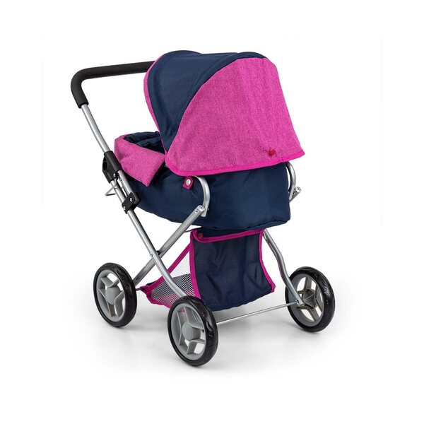 Passeggino per bambole Milly Mally Alice Navy con navicella removibile e accessori
