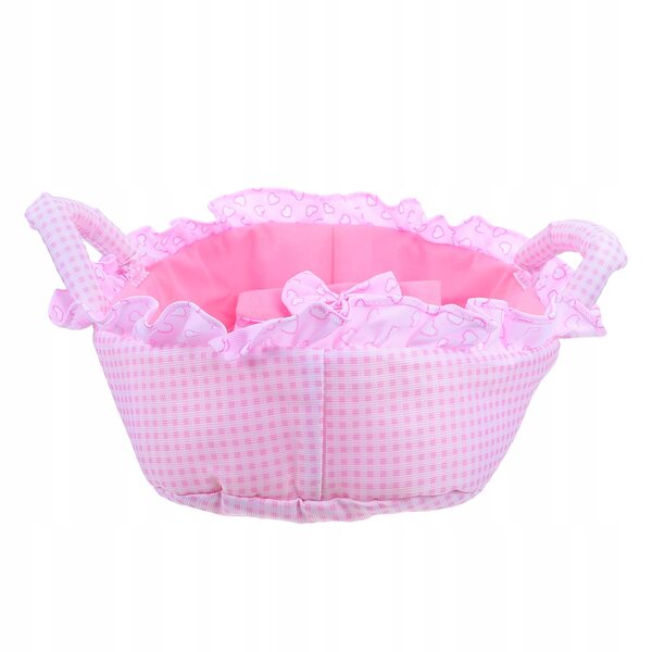 35 cm Puppenwiege, tragbares Bett, Babytrage, Rosa