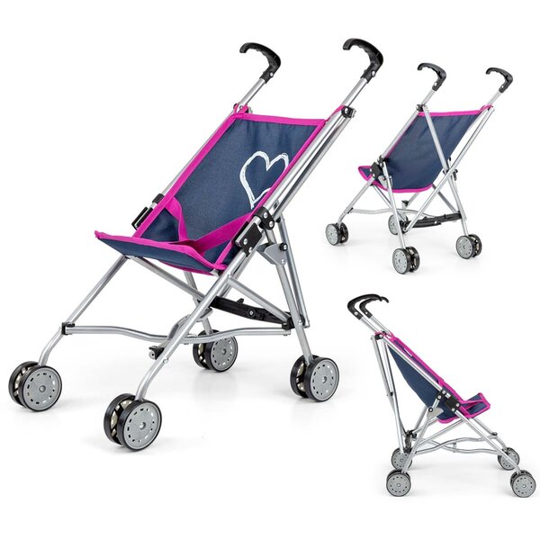 Passeggino per bambole Milly Mally Julia pieghevole per giochi di ruolo bambini