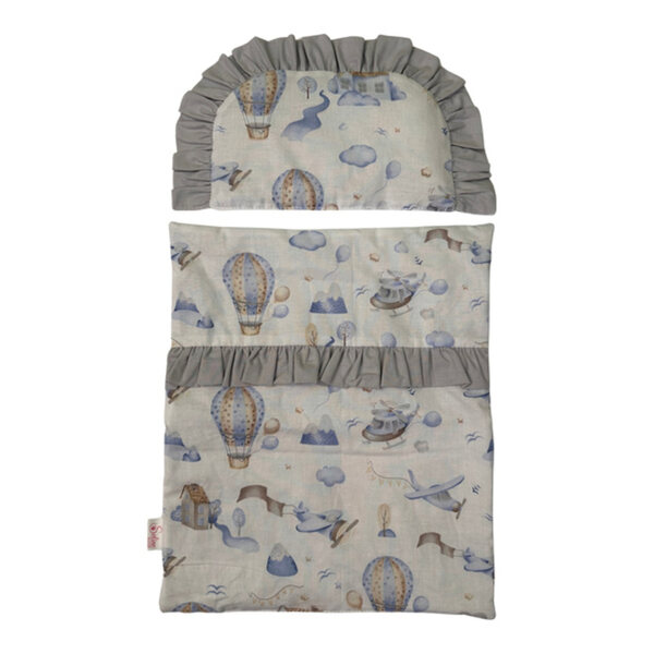 SELINE SLEEP Puppenbettwäsche-Set mit Decke und Kissen – italienische Produktion