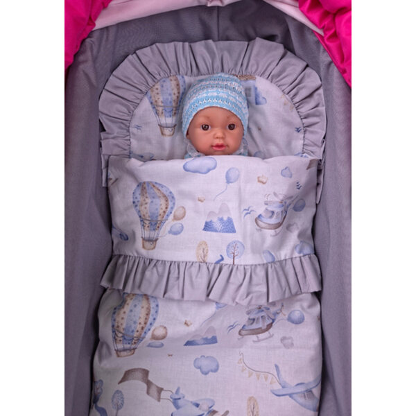 SELINE SLEEP Parure de lit pour poupée avec couverture et oreiller - Production italienne