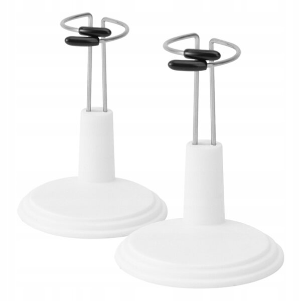 Support régulateur blanc, socle pour poupées et figurines, 2 pièces en PVC 14x7 cm