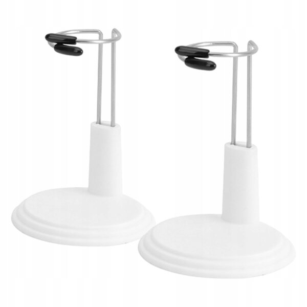 Support régulateur blanc, socle pour poupées et figurines, 2 pièces en PVC 14x7 cm