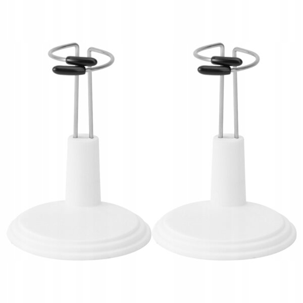 Support régulateur blanc, socle pour poupées et figurines, 2 pièces en PVC 14x7 cm