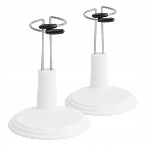 Support régulateur blanc, socle pour poupées et figurines, 2 pièces en PVC 14x7 cm